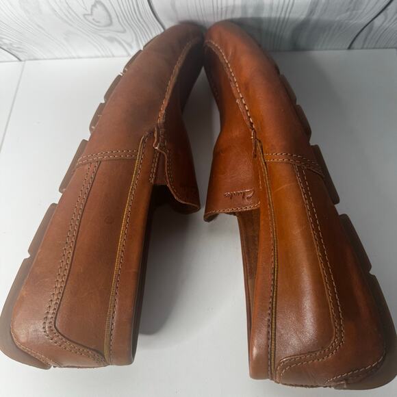 Clarks Collection Driving Loafers Brown Leather Comfort Shoes Men’s Size 10 - Picture 8 of 8